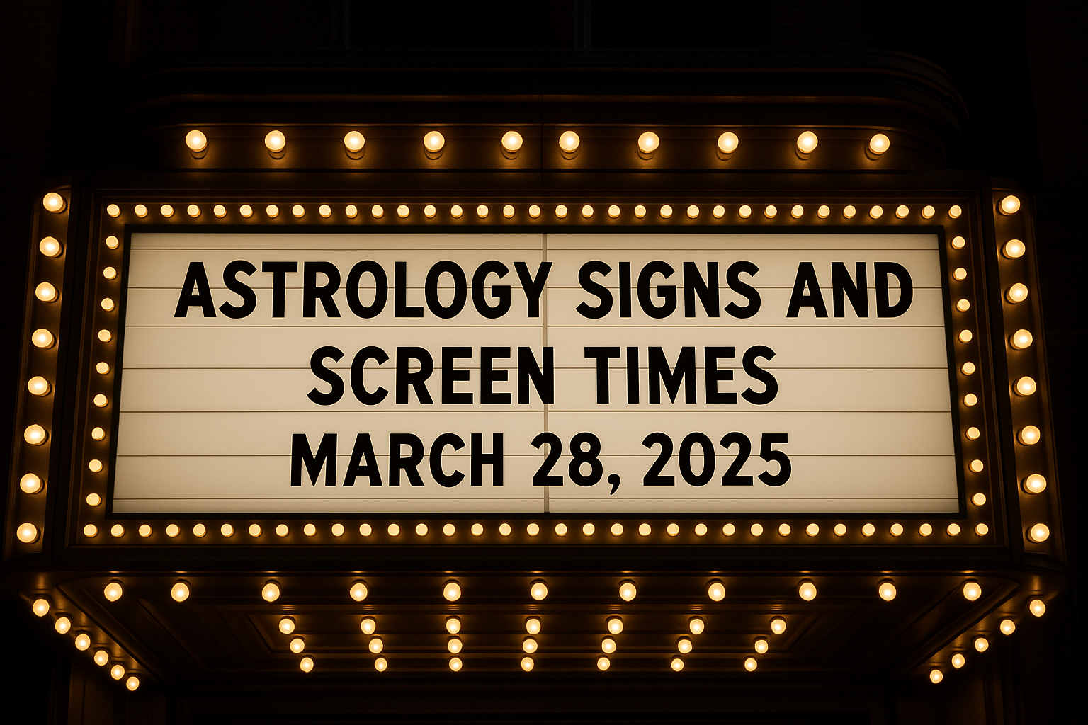 Astrology Signs & Screen Times: March 28, 2025
